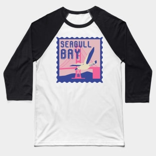 Seagull Bay Vintage Stamp Baseball T-Shirt